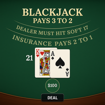Sportuna - Blackjack Table Game - Beat the Dealer with Strategy